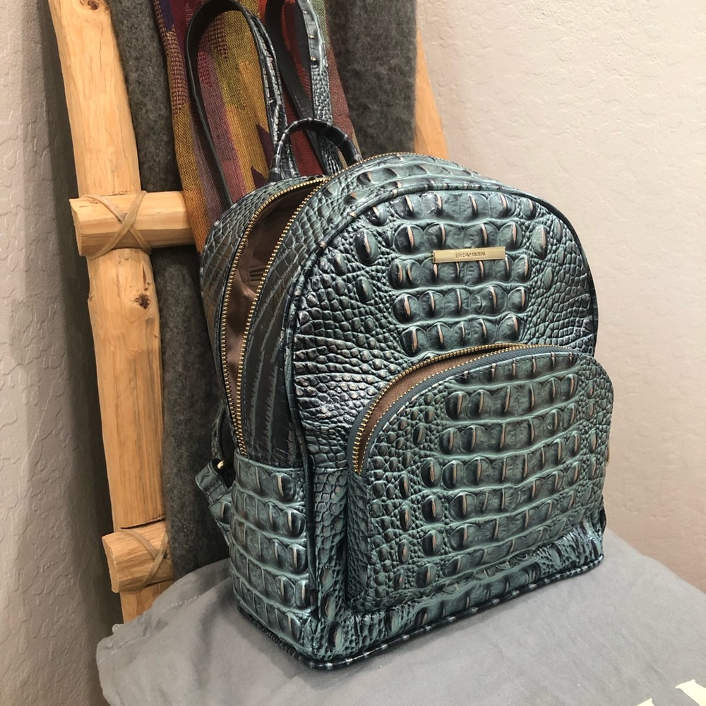 BRAHMIN Mini Dartmouth Backpack - Rare Color Turquoise - Used Only Once!